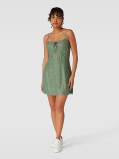 Мини-платье с узором по всей поверхности Review, зеленый лайм