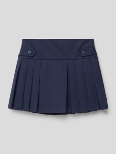 Мини-юбка со складками, модель PLEAT Polo Ralph Lauren, темно-синий