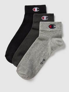 Носки с этикеткой, в упаковке 3 шт., модель Quarter Sock CHAMPION, темно-серый