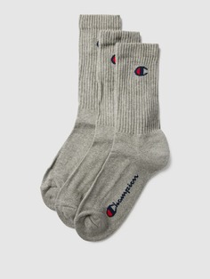 Носки с этикеткой, в упаковке 3 шт., модель Crew Socks CHAMPION, серый