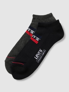 Носки-кроссовки с принтом этикетки, в упаковке 2 шт Levi&apos;s, темно-серый Levis