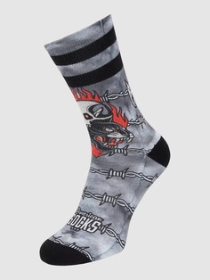 Носки со сплошным узором American Socks, серый