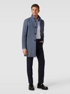 Пальто меланжевого цвета, модель Harvey Matinique, синий
