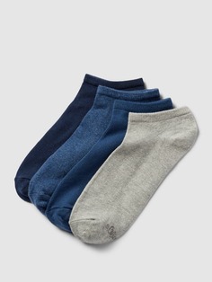 Носки-кроссовки с эластичным наполнением, в упаковке 4 шт s.Oliver, синий