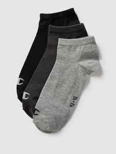 Носки-кроссовки с этикеткой, в упаковке 3 шт., модель Sneaker Sock CHAMPION, темно-серый