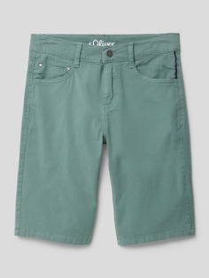 Облегающие шорты-бермуды с пятью карманами s.Oliver, зеленый