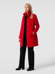 Пальто с воротником стойкой и боковыми карманами comma, красный