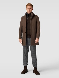 Пальто меланжевого цвета, модель Harvey Matinique, коричневый