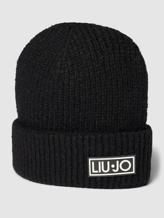 Однотонная шапка с нашивкой-лейблом LIU JO, черный