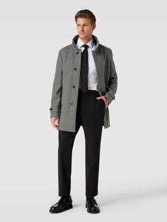 Пальто с воротником стойкой модель &quot;REUBEN&quot; Selected, серый