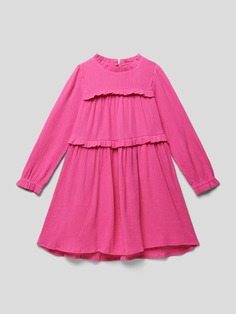 Платье длиной до колена с воланами модель «Снова в школу» s.Oliver, розовый