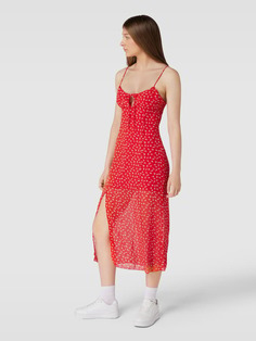 Платье длиной до колена с узором по всей поверхности Review, ярко-красный