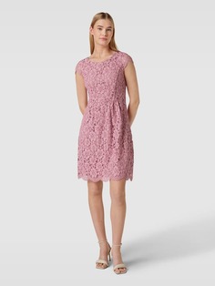 Платье длиной до колена с цветочной вышивкой Montego, розовый