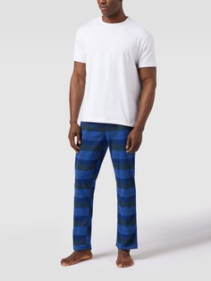 Пижамные брюки в клетку тартан Christian Berg, темно-синий