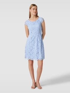 Платье длиной до колена с цветочной вышивкой Montego, синий