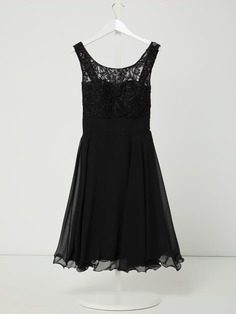 Платье из кружева и шифона с эффектом блесток G.O.L., черный Гол