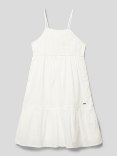 Платье с аппликацией лейбла, модель &quot;HAILEY&quot; Pepe Jeans, молочный