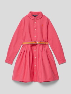 Платье с отложным воротником Polo Ralph Lauren, розовый