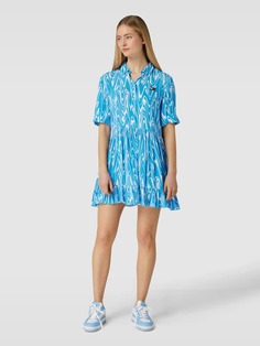 Платье-блузка со сплошным узором, модель &quot;ПСИХЕДЕЛИКА&quot; Tommy Jeans, синий
