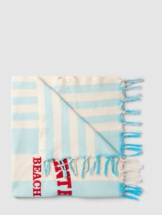 Пляжное полотенце с узором по всей поверхности, модель FOUTAS MC2 Saint Barth, светло-синий