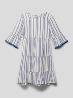 Платье-блузка с полосатым узором Happy Girls, синий