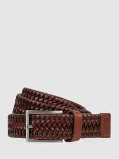 Плетеный кожаный ремень Lloyd Men&apos;s Belts, коньячный цвет