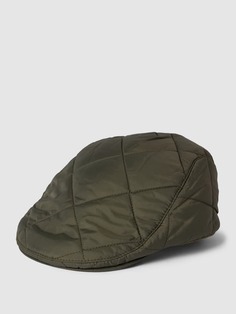 Плоская кепка со стегаными швами, модель «Берфорд» Barbour, оливково-зеленый