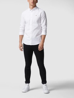 Повседневная рубашка облегающего кроя из Оксфорда Tommy Jeans, белый