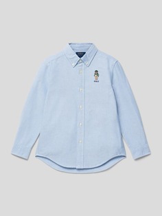 Повседневная рубашка стандартного кроя с декоративной строчкой Polo Ralph Lauren, синий