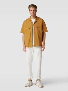 Повседневная рубашка свободного кроя со структурированным узором Marc O&apos;Polo, коричневый