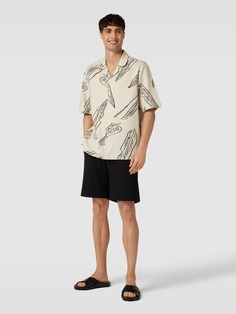 Повседневная рубашка стандартного кроя со сплошным узором JAKE*S STUDIO MEN, песочный