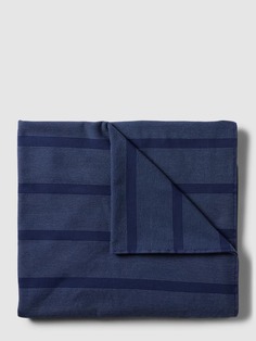 Полотенце с принтом этикетки Emporio Armani, темно-синий