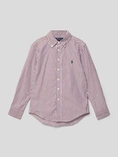 Рубашка с полосатым узором Polo Ralph Lauren, бордо
