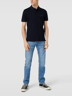 Рубашка-поло с вышивкой этикеток Christian Berg, темно-синий