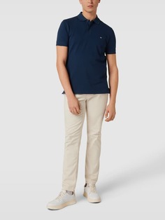 Рубашка-поло с вышивкой этикеток Christian Berg, темно-синий