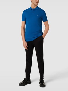 Рубашка-поло с вышивкой этикеток Christian Berg, синий