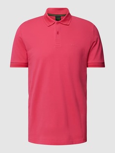 Рубашка-поло с лейблом, модель «Пио» BOSS, розовый
