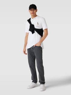 Рубашка-поло классического кроя с отстрочкой-лейблом Polo Ralph Lauren, белый