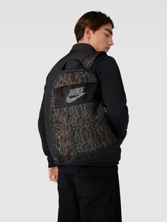 Рюкзак с принтом этикетки Nike, черный
