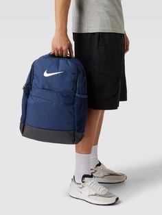 Рюкзак с принтом этикетки модель &quot;Бразилиа&quot; Nike, темно-синий