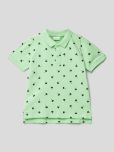 Рубашка-поло с узором по всей поверхности, модель VOLO Name It, светло-зеленый