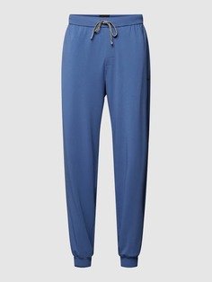 Спортивные брюки с вышивкой логотипа, модель Mix&amp;Match BOSS, синий