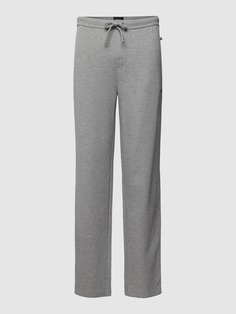 Спортивные брюки с карманами модель &quot;Вафля&quot; BOSS, светло-серый