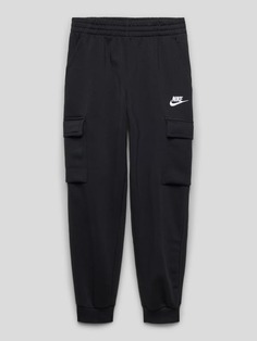 Спортивные брюки с отстрочкой этикеток Nike, черный