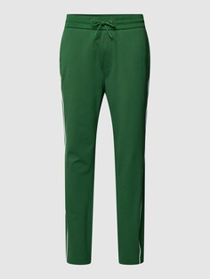 Спортивные брюки с контрастной окантовкой модель «Ламонт» BOSS, зеленый