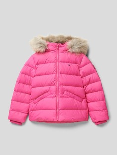 Стеганая куртка с пришивной этикеткой Tommy Hilfiger, розовый