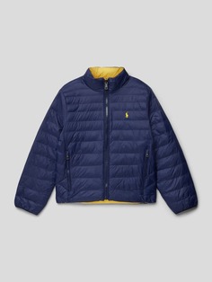 Стеганая куртка с пришивной этикеткой Polo Ralph Lauren, темно-синий