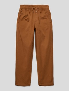 Тканевые брюки с эластичным поясом s.Oliver, коричневый
