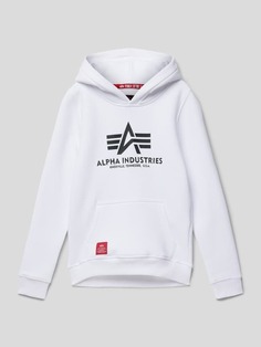 Толстовка с лейблом, модель Basic Alpha Industries, белый