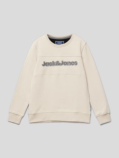 Толстовка с принтом этикетки модели &quot;JORLAKEWOOD&quot; Jack &amp; Jones, экрю